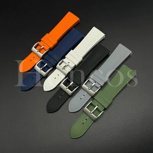 22 MM FKM Soft Silicone Rubber Watch Band Strap Quick Release Fits for Citizen - Picture 1 of 26