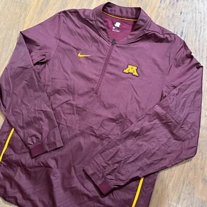 Minnesota Golden Gophers Sweater Mens L Maroon Red Nike Dri Fit On Field Swoosh - Picture 1 of 13