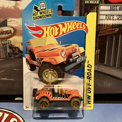 2014 HOT WHEELS T-HUNT TREASURE HUNT JEEP CJ-7 ORANGE - Image 1 of 3