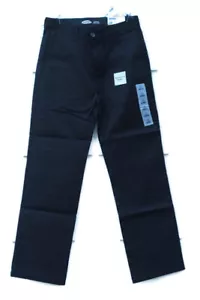 Old Navy Straight Black Built In Flex Boy Uniform Pants Size 10 008 - Picture 1 of 4