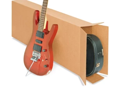 18" x 6" x 45" Corrugated Box - 275lb - SIDE LOADING - GUITAR BOX - Image 1 of 4