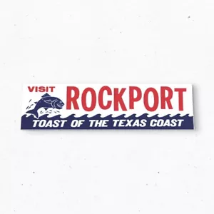 Visit Rockport TEXAS Coast Bumper Sticker - Tourism USA Vintage Style Vinyl 80s - Bild 1 von 4