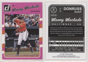 2017 Panini Donruss Batting Pink Border /25 Manny Machado #57.1