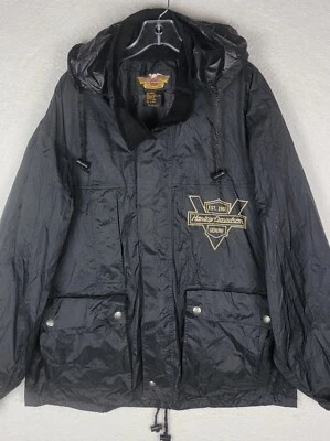 Harley Davidson Genuine Hoodie Men's Rain Jacket Size M - Image 1 of 4