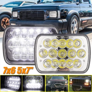 Pair 5X7" 7x6"inch Rectangle LED Hi/Lo Headlight H6014 for Toyota Pickup Truck - Picture 1 of 12