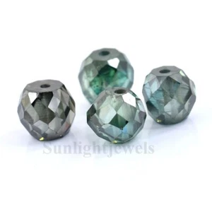 6mm Certified Blue Faceted Diamond Loose Beads for Jewelry Making, 9.70 Ct, - Picture 1 of 6