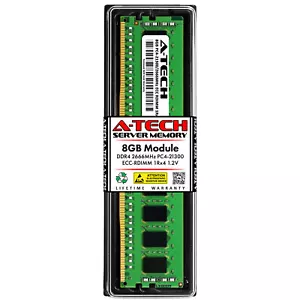 A-Tech 8GB 1Rx4 PC4-21300R RDIMM DDR4 2666 MHz ECC Registered Server Memory RAM - Picture 1 of 4
