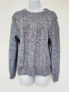 Damen Pullover Pulli Rundhals Zopfmuster - A New Day Blau XS B10 - Bild 1 von 8
