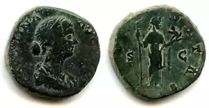 Very nice bronze sestertius of Faustina II (d.175 AD), Rome mint, Roman Empire - - Picture 1 of 1
