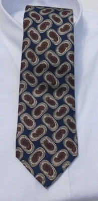 Corbata Izod Hombre - Appx 57" x 3.75" - Seda - Estampado Paisley - Azul Blanco Foto 1 de 4
