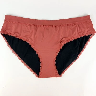 Joyja Period 失禁防漏内裤蕾丝粉色 4X 防护内衣 — 第 1/4 张图片