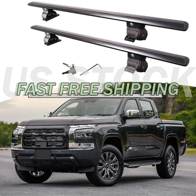 Barra transversal bloqueable de 2 piezas apta para Mitsubishi Triton L200 2024 2025 portaequipajes de techo desnudo Foto 1 de 4