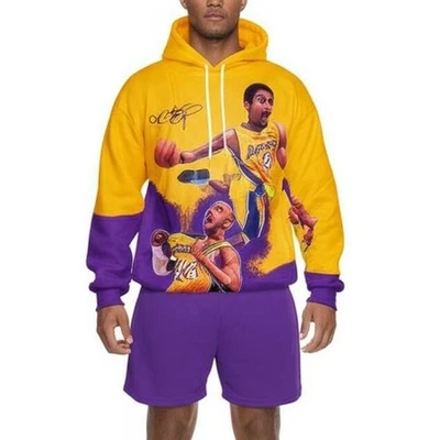 Sudadera con Capucha Kobe Bryant Para Hombre Talla S Amarillo Púrpura Homenaje Gráfico Lakers Baloncesto Foto 1 de 4