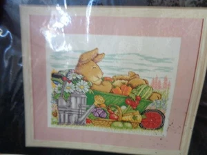 Design Works 9871 Bunny Cart Cross Stitch Kit - Picture 1 of 1