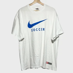 Camiseta De Colección Nike Fútbol Big Center Swoosh Blanca Grande L - Imagen 1 de 4