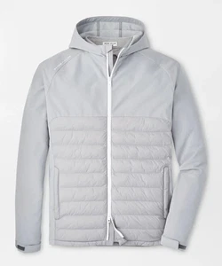 Peter Millar Gale Gray All Course Hybrid Hoodie Jacket Full-Zip Golf NWT 2XL - Picture 1 of 6