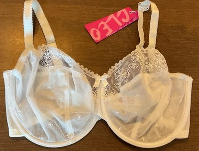 Sujetador Panache CLEO Lucy Bordado Balconnet Blanco EE. UU. Talla 38G Nuevo con Etiquetas Foto 1 de 4