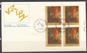 Canada Scott 888 UR Pl Blk FDC - Canadian Painters - Picture 1 of 1