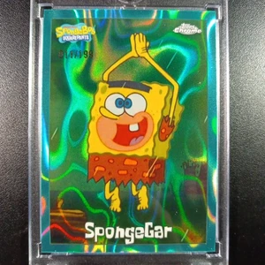 SpongeBob 11/199 SpongeGar LOW NUMBER Aqua Lava Refractor Card Topps Chrome /199 - Picture 1 of 22