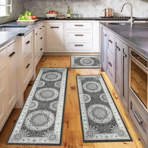 Boho Kitchen Rugs Sets of 3 Piece,Farmhouse Kitchen Area Rug Floor Carpet Run... - Picture 1 of 7