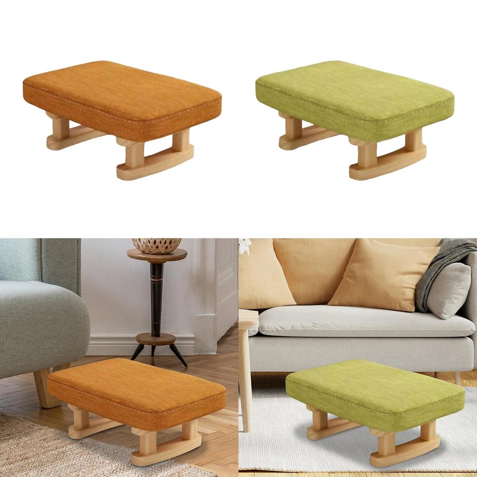 Small Foot Stool Ottoman Wooden Step Stool Unique Comfortable Home Decorative - Image 1 of 1