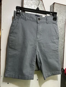 The Childrens Place Girl's Stretch Chino Shorts Size 10 - GRAY- NWT - Picture 1 of 6