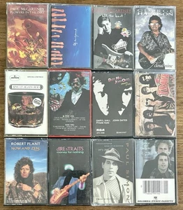 12 Classic Rock Cassettes, Used, Paul McCartney, George Harrison, Joe Walsh, Etc - Bild 1 von 1