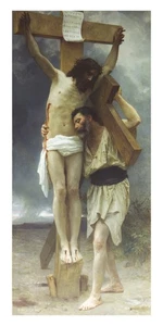 Impresión artística póster de compasión William-Adolphe Bouguereau 12 x 24 pulgadas - Imagen 1 de 2