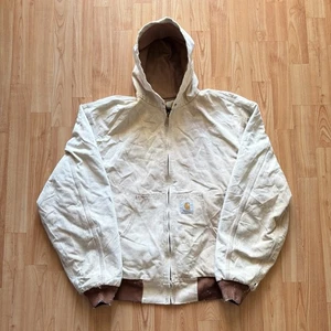 Vintage 90’s Painted & Distressed, Super Faded Hooded Carhartt Jacket Size M! - Bild 1 von 8