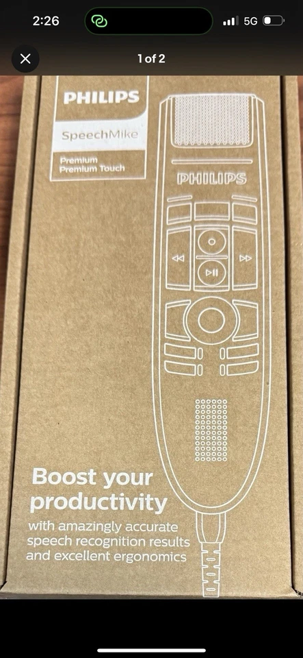 Philips SMP3700/00 SpeechMike Premium Touch Dictation Microphone - Image 1 of 1