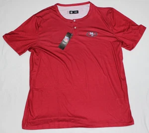 San Francisco 49ers NFL Team Apparel Henley Red Buttoned Shirt Men's Size XL NWT - Picture 1 of 12