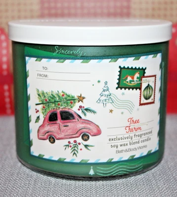 Bath and Body Works Tree Farm 3-Wick Scented Candle Christmas Apple Pine - Image 1 of 2