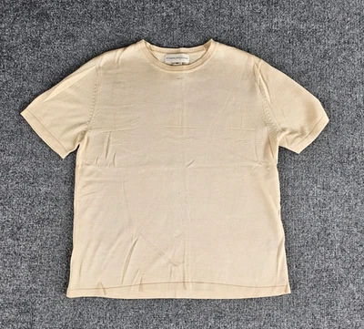 Top Evan Picone para mujer M marfil 100 % seda tejido veleros manga corta cuello redondo Foto 1 de 4