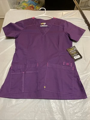 Exfoliantes WonderWink XS para mujer Wonderflex Verity púrpura nuevos con etiquetas Foto 1 de 4