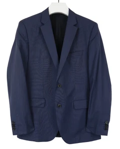 HUGO BOSS Blazer Men's UK 50 Lined Blue Single-Breasted Pure Wool Inner Pocket - Picture 1 of 19