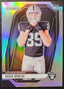 BROCK BOWERS RC 2024 Panini Prizm Rookie PLATA PRIZM VARIACIONES #9 Raiders - Imagen 1 de 4