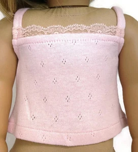 Pink Knit Camisole Top Shirt for 18 inch Doll Clothes Girl - Picture 1 of 3
