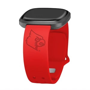 Louisville Cardinals Cinturino Orologio Silicone Inciso per FitBit Versa e Sense - Foto 1 di 16