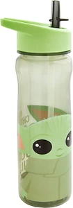 Mandalorian Water Bottle with Straw – Reusable Kids 600ml PP in Grey & Green & - Picture 1 of 8