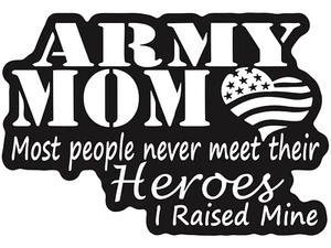 Army Mom (Hero) Decal Sticker - Show Pride In Your Soldier!  Free Shipping in US - Picture 1 of 2