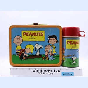 Peanuts by Schulz Metall Brotdose 1959 King-Seeley Thermos Co. mit Thermoskanne - Bild 1 von 6