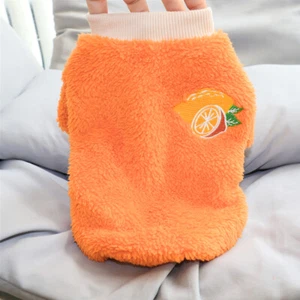 Pet Dog Puppy Dog Warm Soft Fleece Clothes Coat Shirt Sweater Winter Apparel - Picture 1 of 19