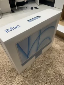 Genuine Apple iMac 24" (256GB SSD, Apple M1, 3.20GHz, 8GB, 7-Core GPU) Blue VGC - Afbeelding 1 van 10