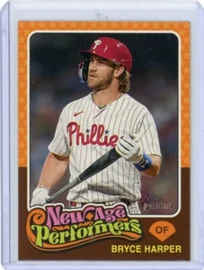 2024 Topps Heritage New Age Performers NAP-14 Bryce Harper Philadelphia Phillies - Imagen 1 de 3