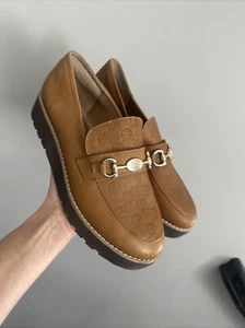 Giani Bernini Women's FIFFEE Size 8.5 M Memory Foam Brown Leather Loafers - Picture 1 of 11