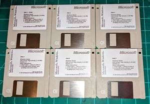 Microsoft Windows 3.1 on 3.5" 1.44MB Floppy Disk install - Retail (6 Disks) - Picture 1 of 1