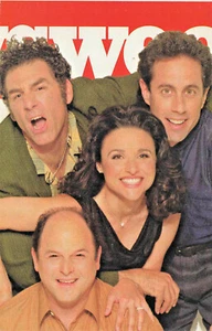 Newsweek Seinfeld George Kramer and Elaine 1990 Bizzaro Postcard - Picture 1 of 2