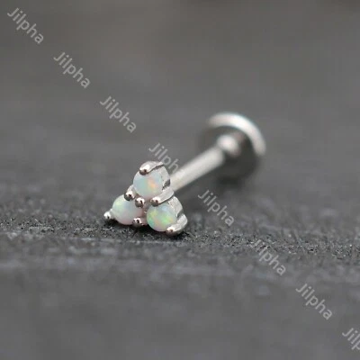 1x Pendiente Hélice Tragus Daith Cartílago Plata Esterlina Piercing Stud A4489 Foto 1 de 4