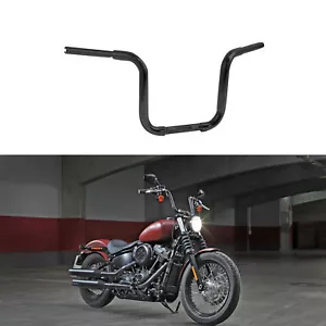 10" Rise 1 1/4'' Hanger Bar Handlebar Black Fit For Harley Sportster FXST Custom - Foto 1 di 11