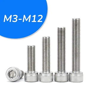 M3 - M12 A2 Stainless Steel Allen Bolts Left Hand Socket Cap Screws DIN 912 - Picture 1 of 4